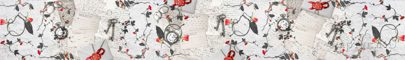 Скинали — Коллаж цветочные узоры и письма