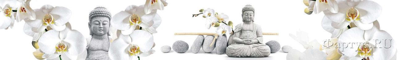 Скинали — Орхидеи на камнях и статуэтки будды