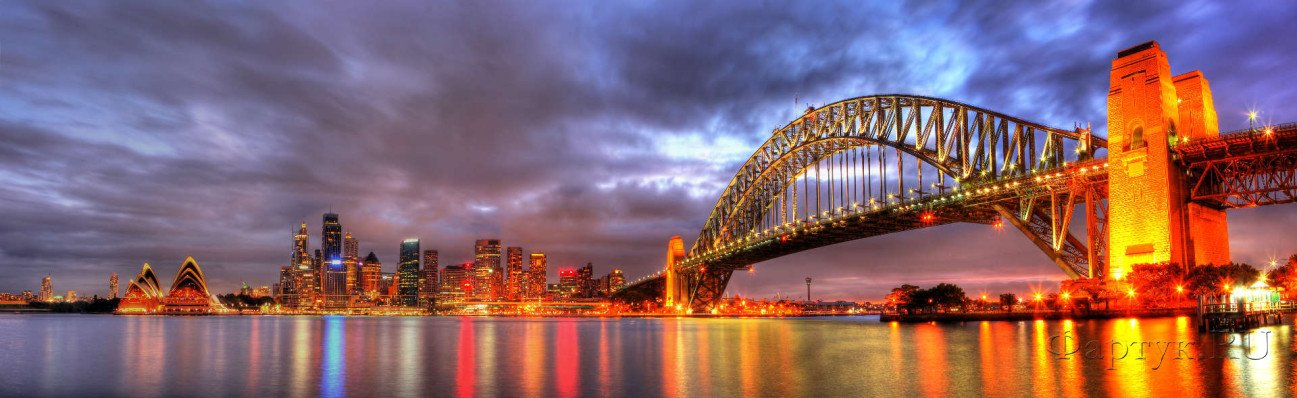 Скинали — Вечерний Сидней на фоне облачного неба