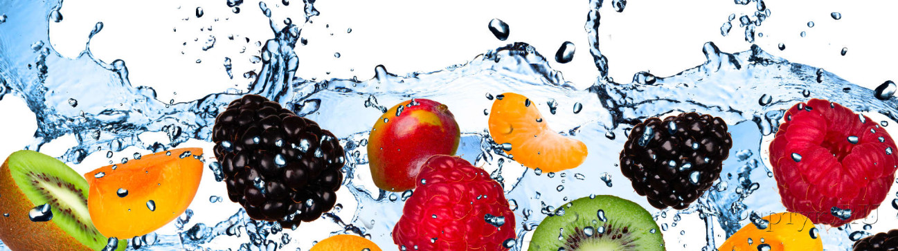 Скинали — Фрукты и ягоды в брызгах воды