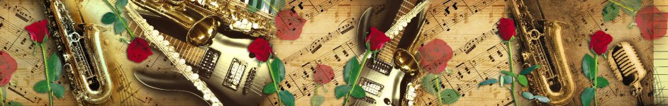 Скинали — Коллаж музыкальные инструменты и розы