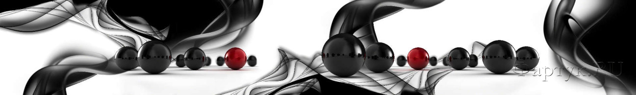 Скинали — Черно-белая абстракция с красными элементами