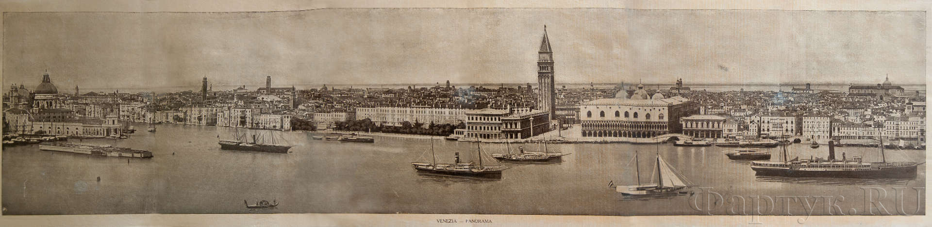 панорамный вид Венеции, примерно 1910 г., Италия