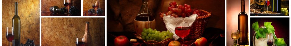 Скинали — Коллаж вино и виноград
