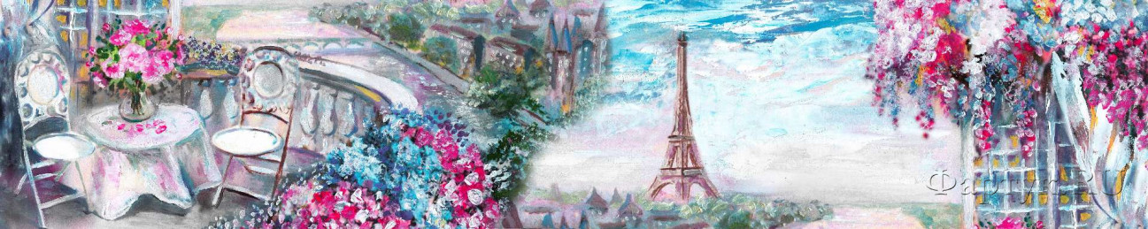 Скинали — Рисунок столик на балконе в Париже