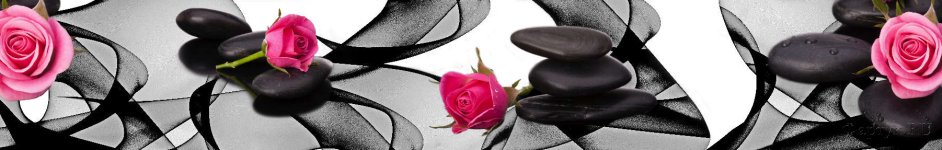 Скинали — Розовые розы на камнях 