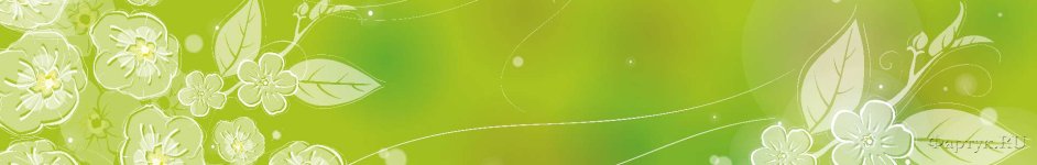 Скинали — Цветочный рисунок на зеленом цвете