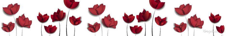 Скинали — Красные 3D цветы