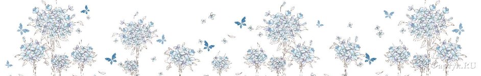 Скинали — Голубые букеты цветов с бабочками