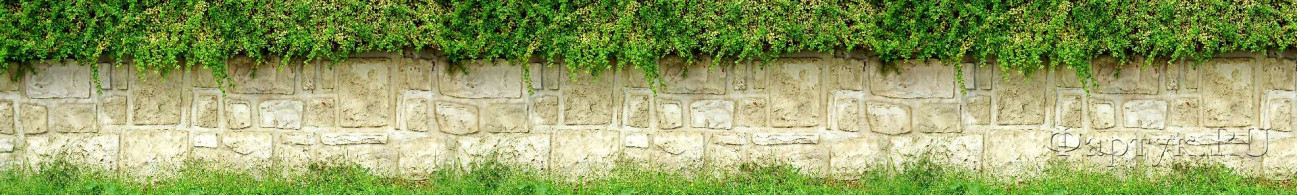 Скинали — Каменный забор вдоль зеленых насаждений