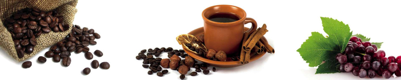 Скинали — Чашка кофе, кофейные зерна на белом фоне
