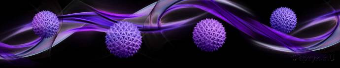 Скинали — Фиолетовые шары на абстрактных волнах