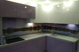 Фартук фото: вашингтон, белый дом, заказ #ИНУТ-114, Фиолетовая кухня.