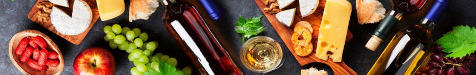 Скинали — Сыр, бутылка вина и зеленый виноград 