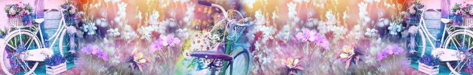 Скинали — Коллаж полевые цветы и велосипед