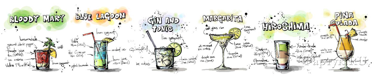 Скинали — Иллюстрация напитков с описанием