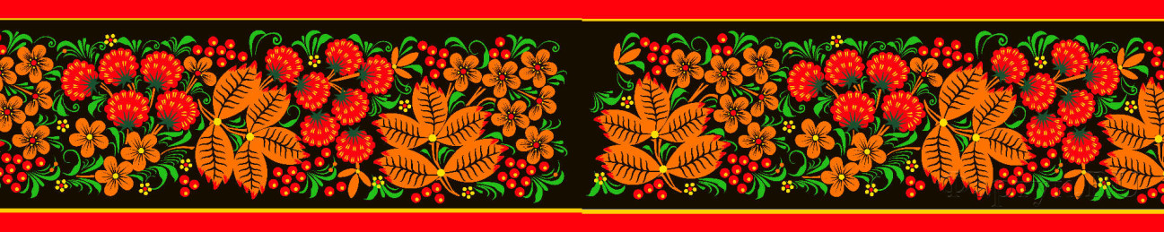 Скинали — Хохломская роспись алых ягод 