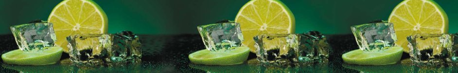 Скинали — Лимон и лед на зеленом фоне