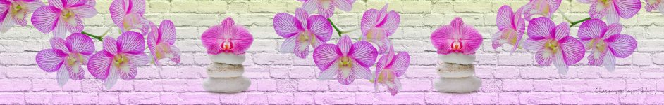 Скинали — Розовые орхидеи на кирпичной кладке