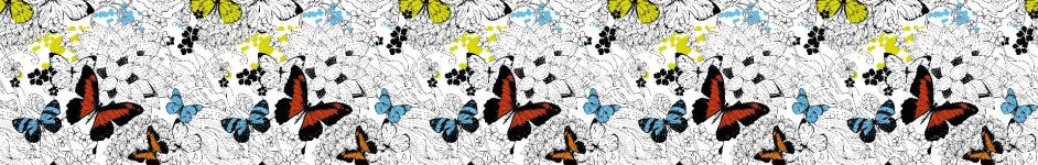 Скинали — Разноцветные бабочки на цветах