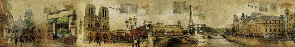 Скинали — Коллаж достопримечательности Парижа