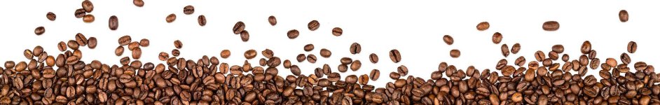 Скинали — Кофейные зерна россыпью на белом фоне 
