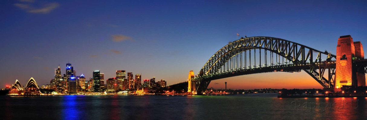 Скинали — Мост над водой в ночном Сиднее