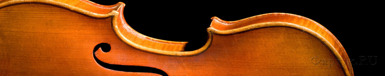 Скинали — фрагмент скрипки на темном фоне.