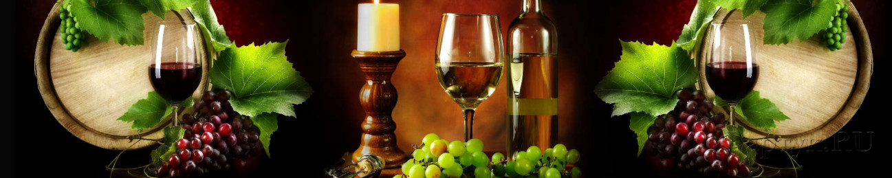 Скинали — Вино и виноград на фоне бочек