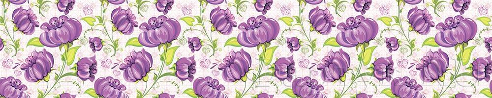Фиолетовые рисованные цветы
