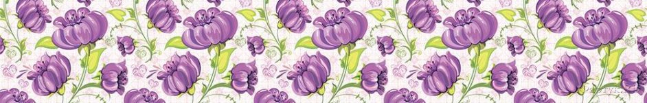 Скинали — Фиолетовые рисованные цветы