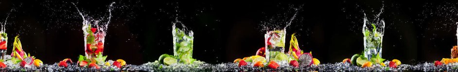 Скинали — Бокалы с водой и тропическими фруктами