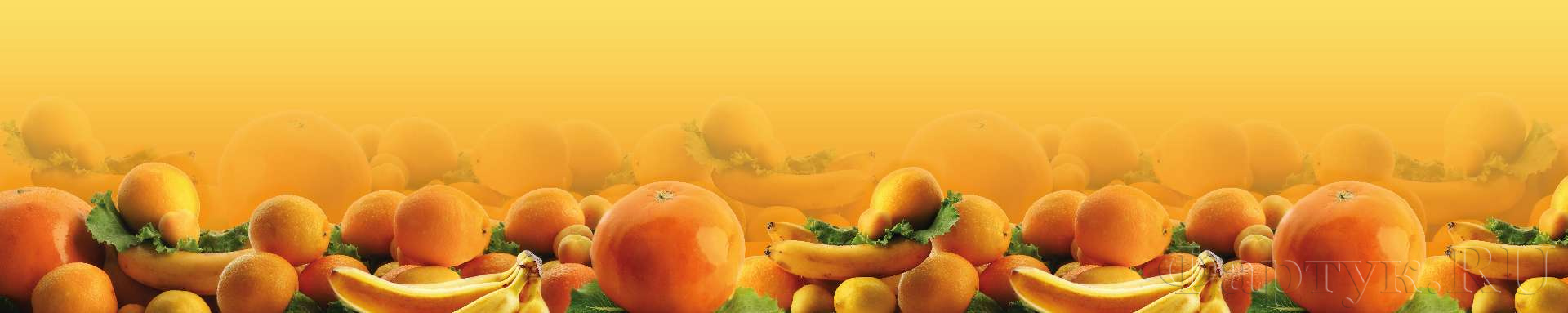 Оранжевый фруктовый коллаж
