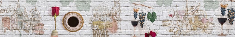 Скинали — Графические рисунки: вино и виноград