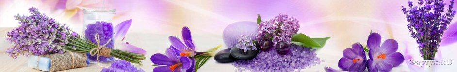 Скинали — Коллаж морская соль и фиолетовые цветы