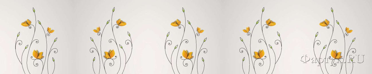 Скинали — Рисованные желтые цветы