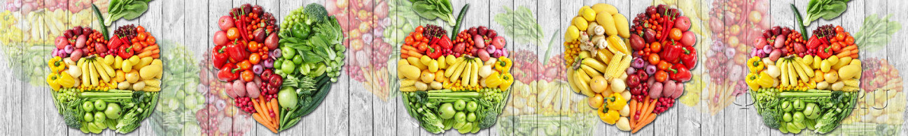 Скинали — Овощи и фрукты коллаж на досках
