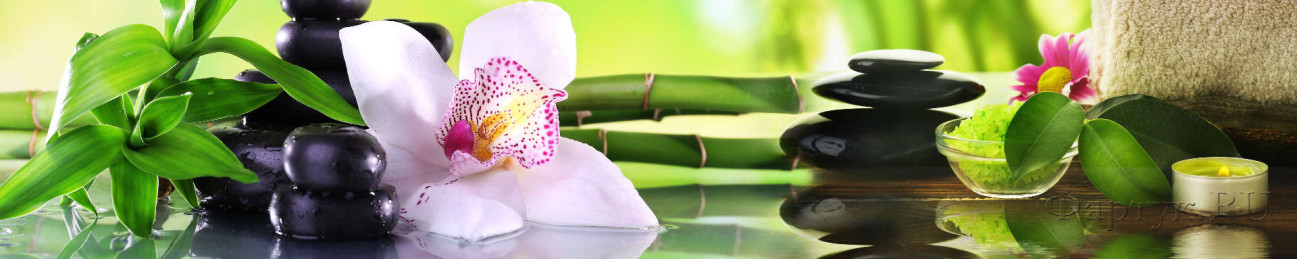 Скинали — Базальтовые камни, орхидея и бамбук