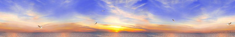 Скинали — Закат на море с живописным облачным небом