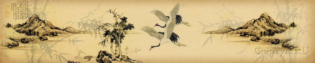 Скинали — Иллюстрация японских журавлей