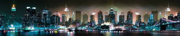 Скинали — Освещенная панорама Нью-Йорка ночью