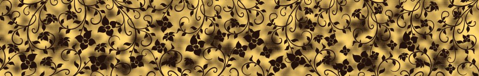 Скинали — Плетущиеся коричневые цветки на желтом фоне