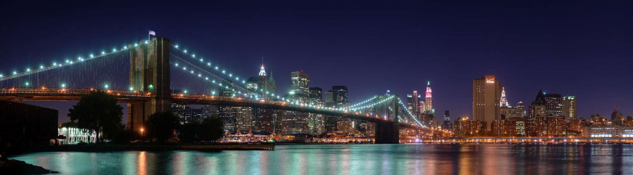 Скинали — Ночной Нью-Йорк Бруклинский мост